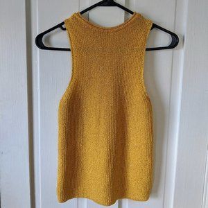 Mango Sleeveless Sweater Yellow/Gold XS